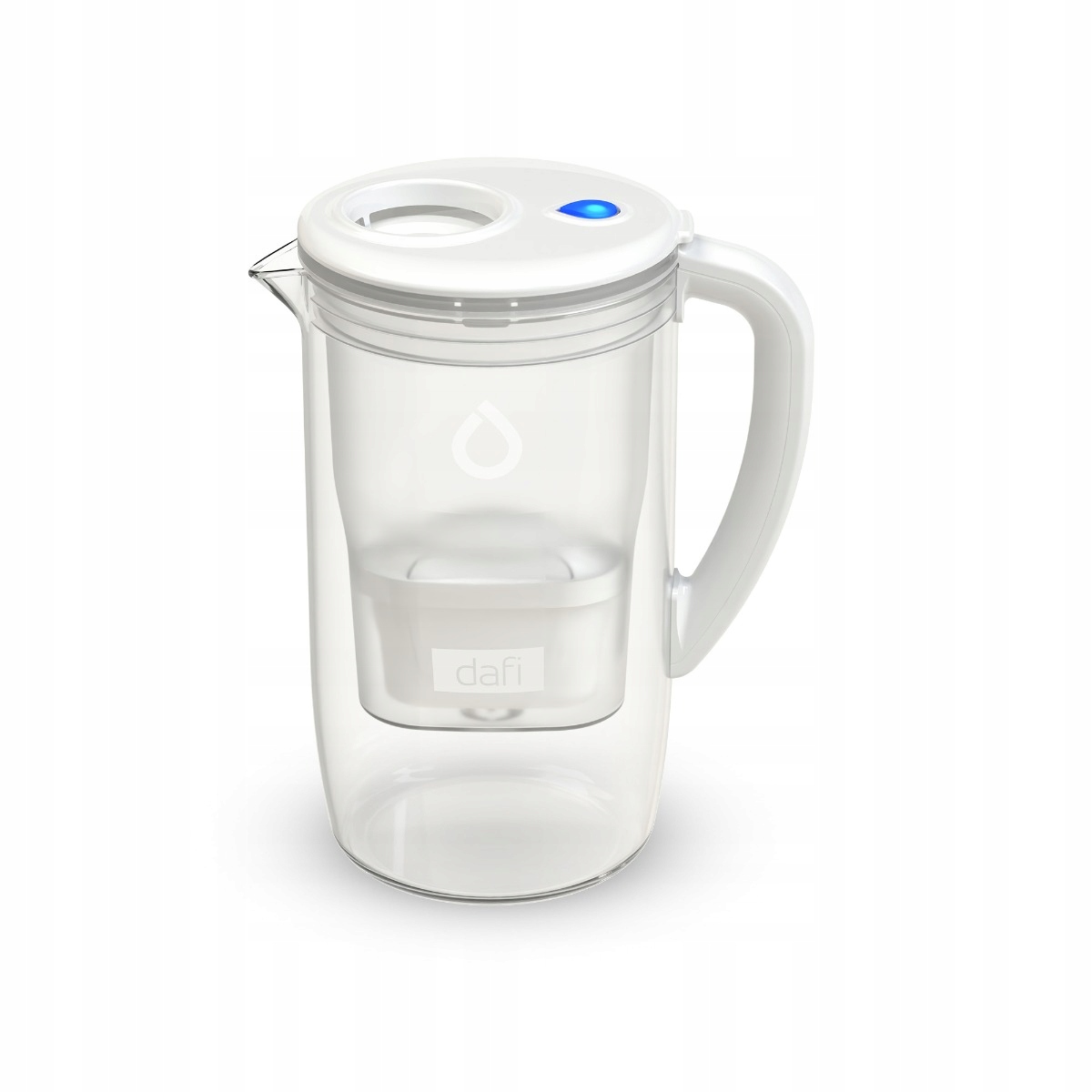 Skleněná Filtrační Konvice Dafi Prisma Led Bílá Vložka Unimax