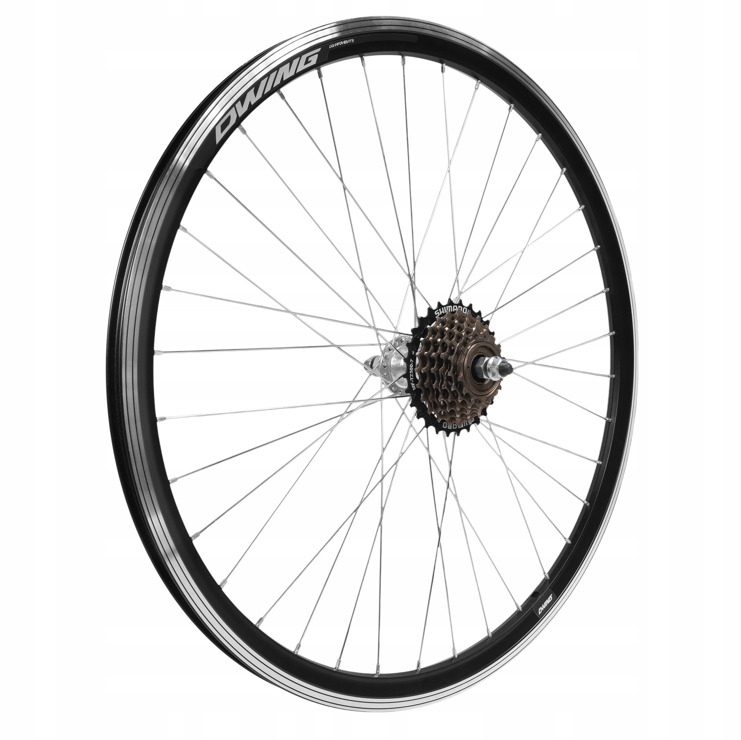 ВЕЛОСИПЕДНОЕ КОЛЕСО 26 ДЮЙМОВ ЗАДНЕЕ КОЛЕСО СВОБОДНОГО ХОДА 6 РЯД ALU V-BRAKE ЧЕРНЫЙ