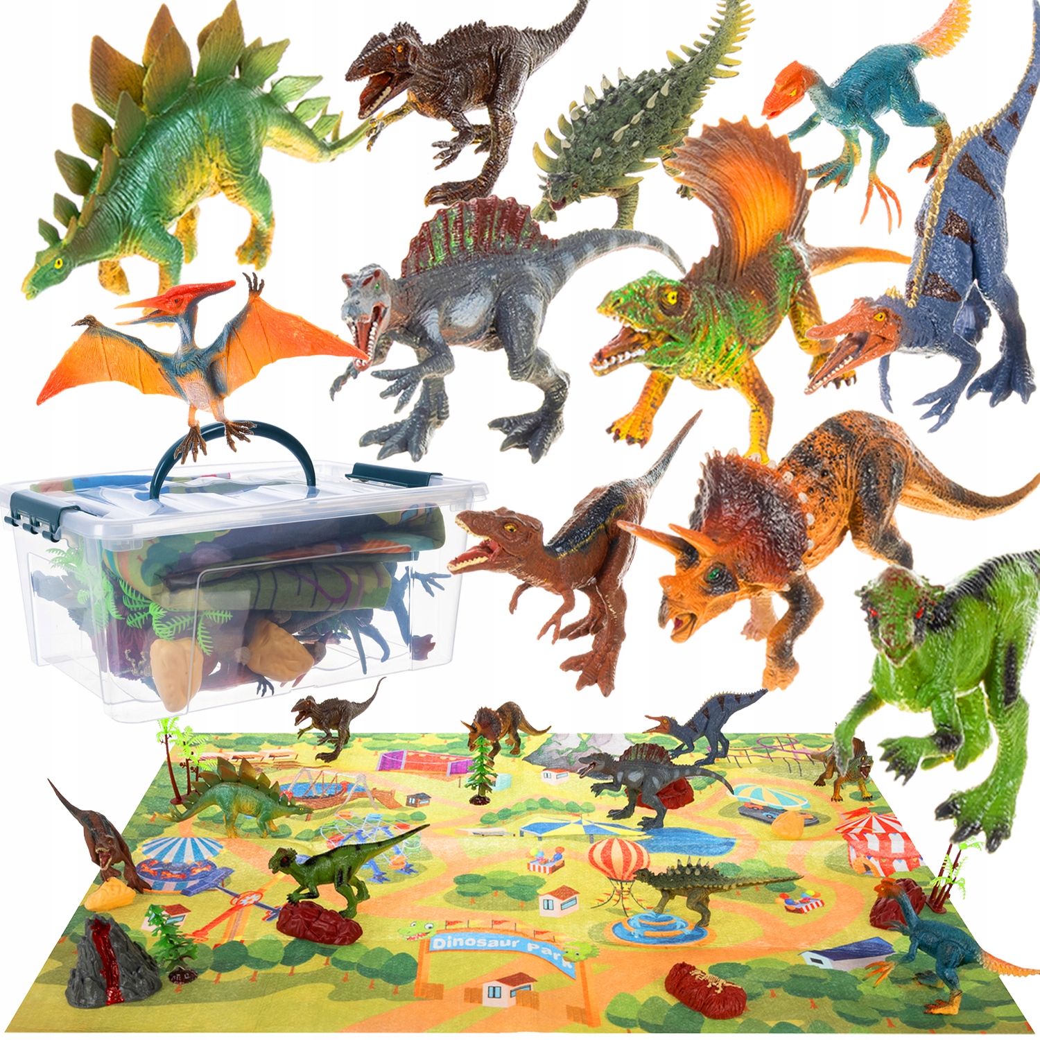 

Dinozaur Duży Zestaw Dinozaurów Dino Park 24 el XL