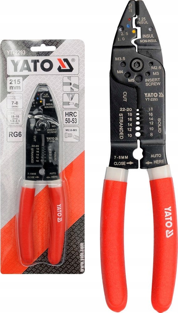 

Ściągacz Izolacji 2.6 5.0mm Wielofunkcyjny Yato