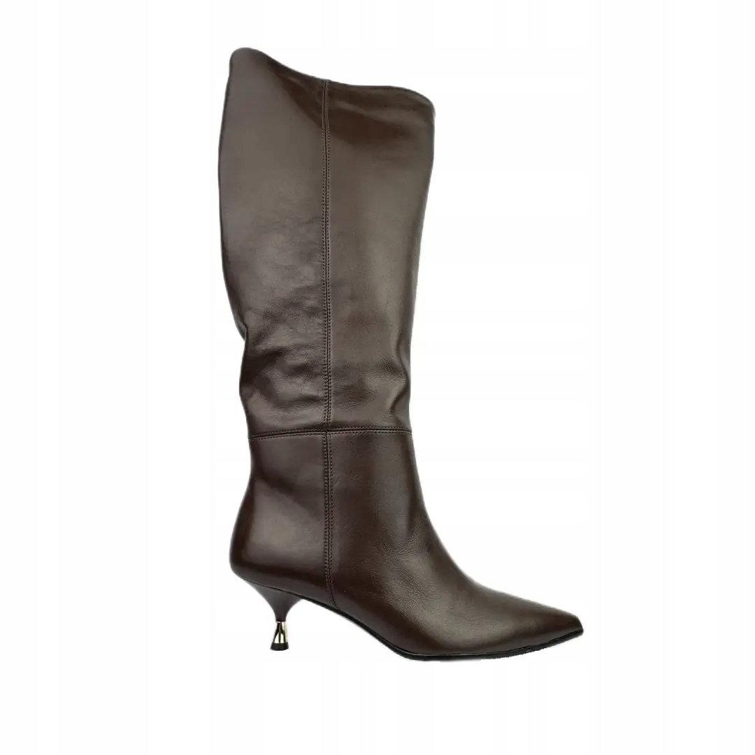 Dámské kozačky Higo 2952 CZEK452 čokoláda Velikost 36, Hnědá