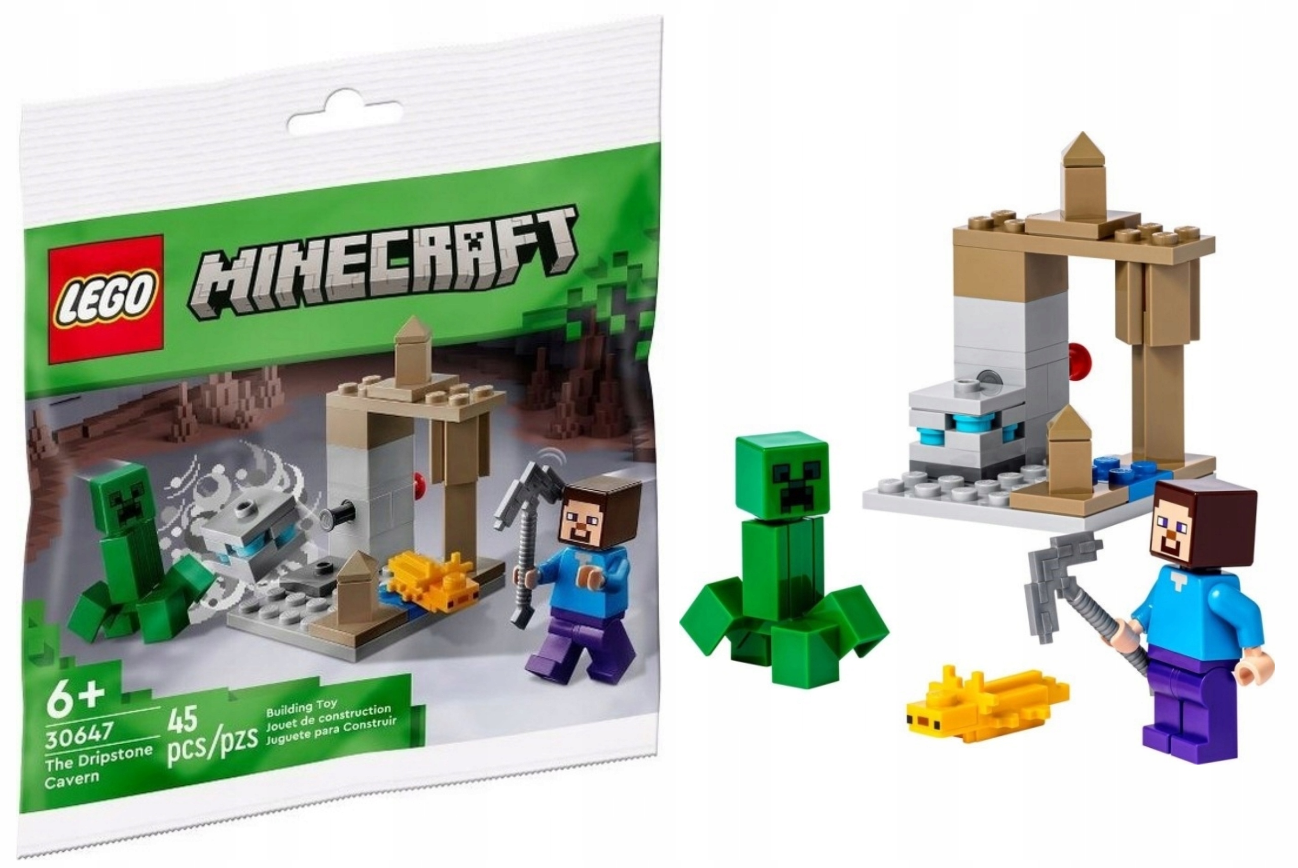 Klocki LEGO MINECRAFT JASKINIA NACIEKOWA 30647 45 ELEMENTÓW ORYGINALNE NOWE