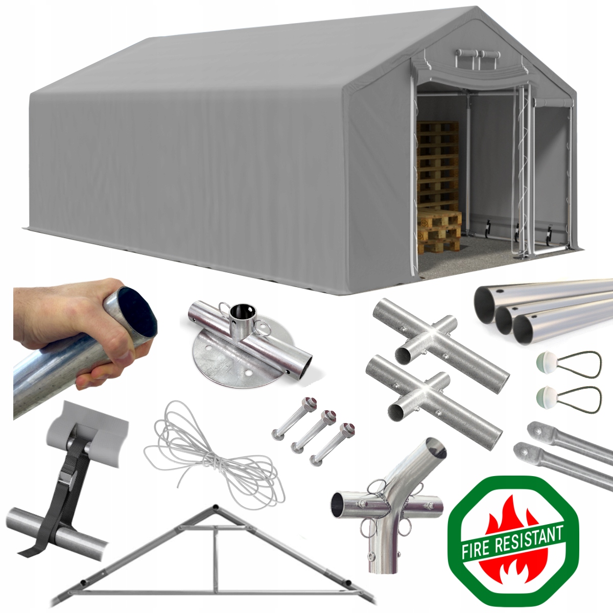 6x8 m Stan Průmyslová Das 600 W
