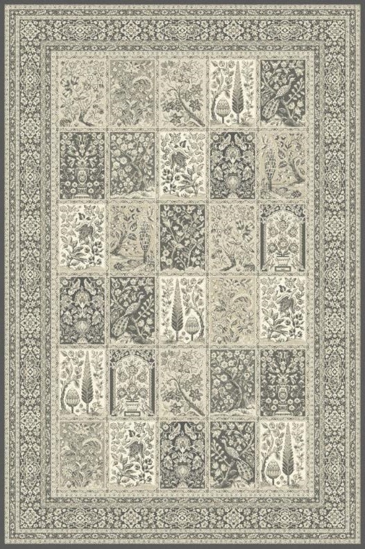 Dywan wełniany do salonu Timor Grafit Isfahan 133x180 cm