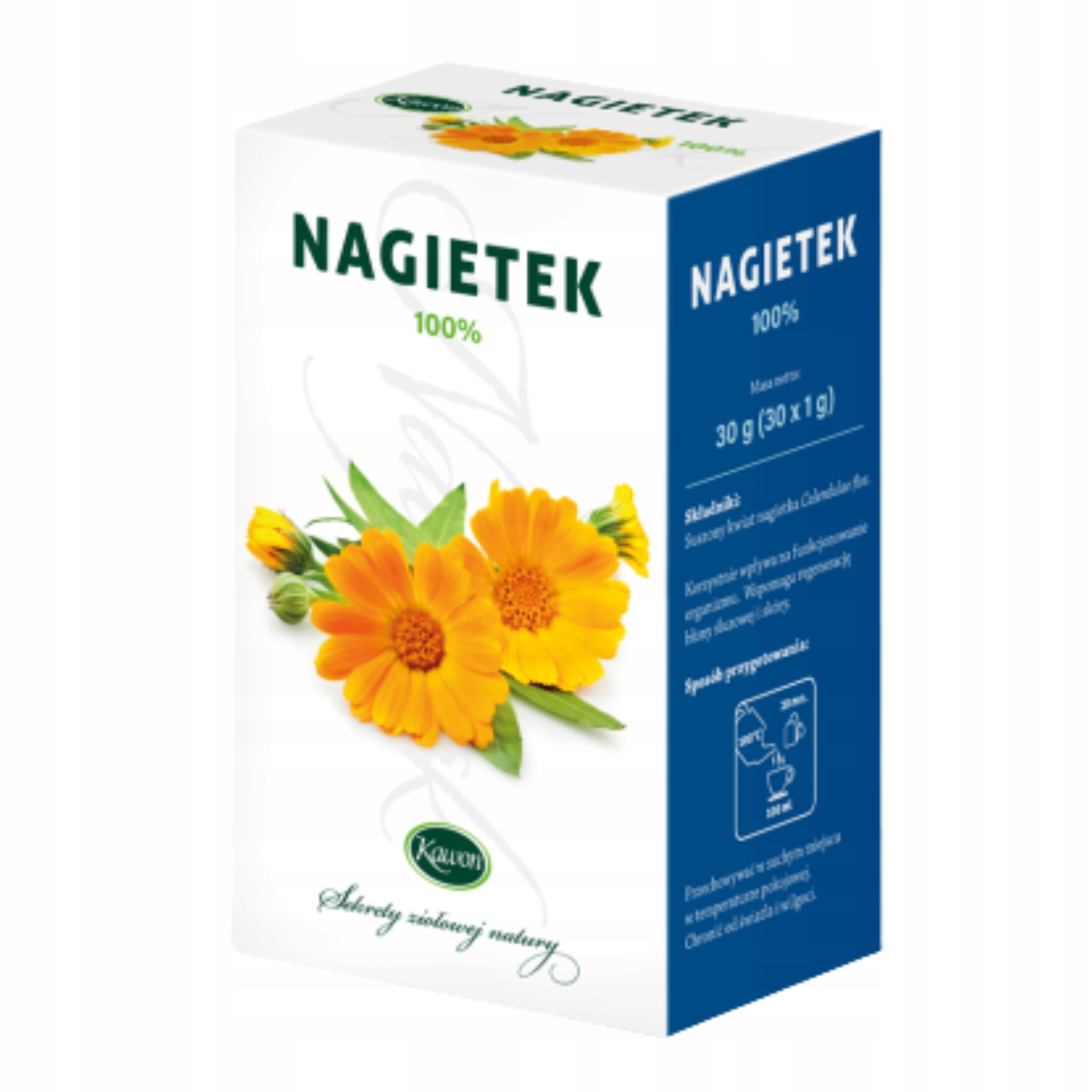 Levně Kawon 100% Měsíček Potravinářský Prostředek Tajemství Bylinné Přírody 30X1G 1 Ks