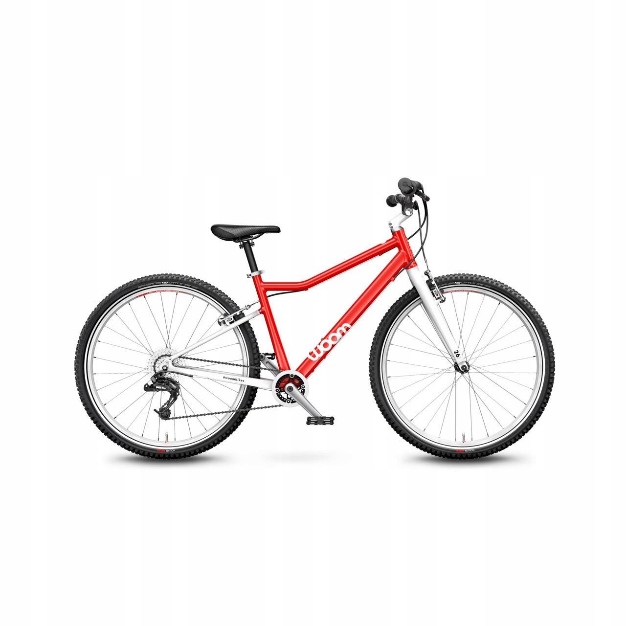 Lekki Rower dla dziecka Woom 6 czerwony 26''