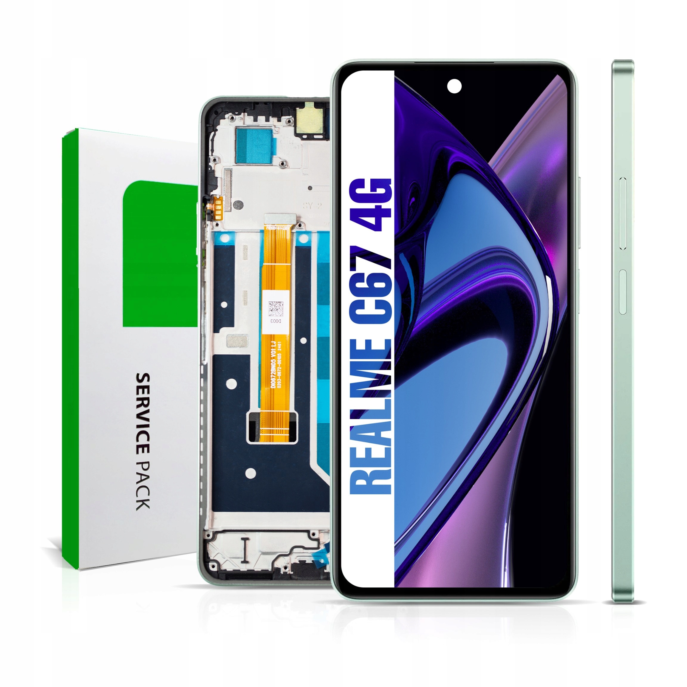 RMX3890 LCD pro Realme C67 4G Service Pack Rámeček Matrix Originál Zila