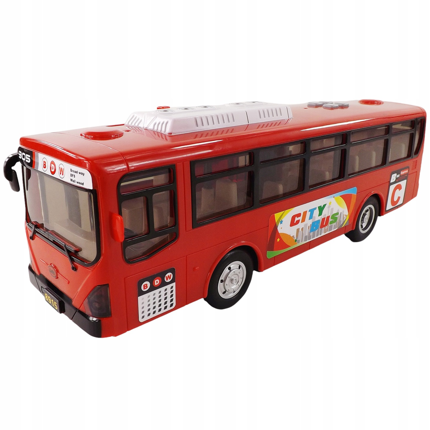 

Duży Autobus Otwierane Drzwi Dźwięki Światła 8915C