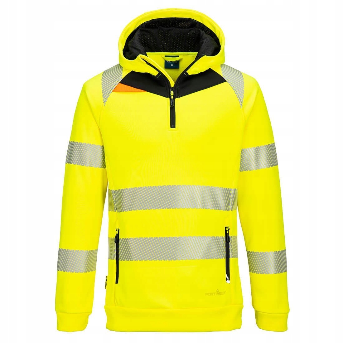 Mikina s kapucí s kapucí a zipem 1/4 Žlutá/Černá vel. XXXL