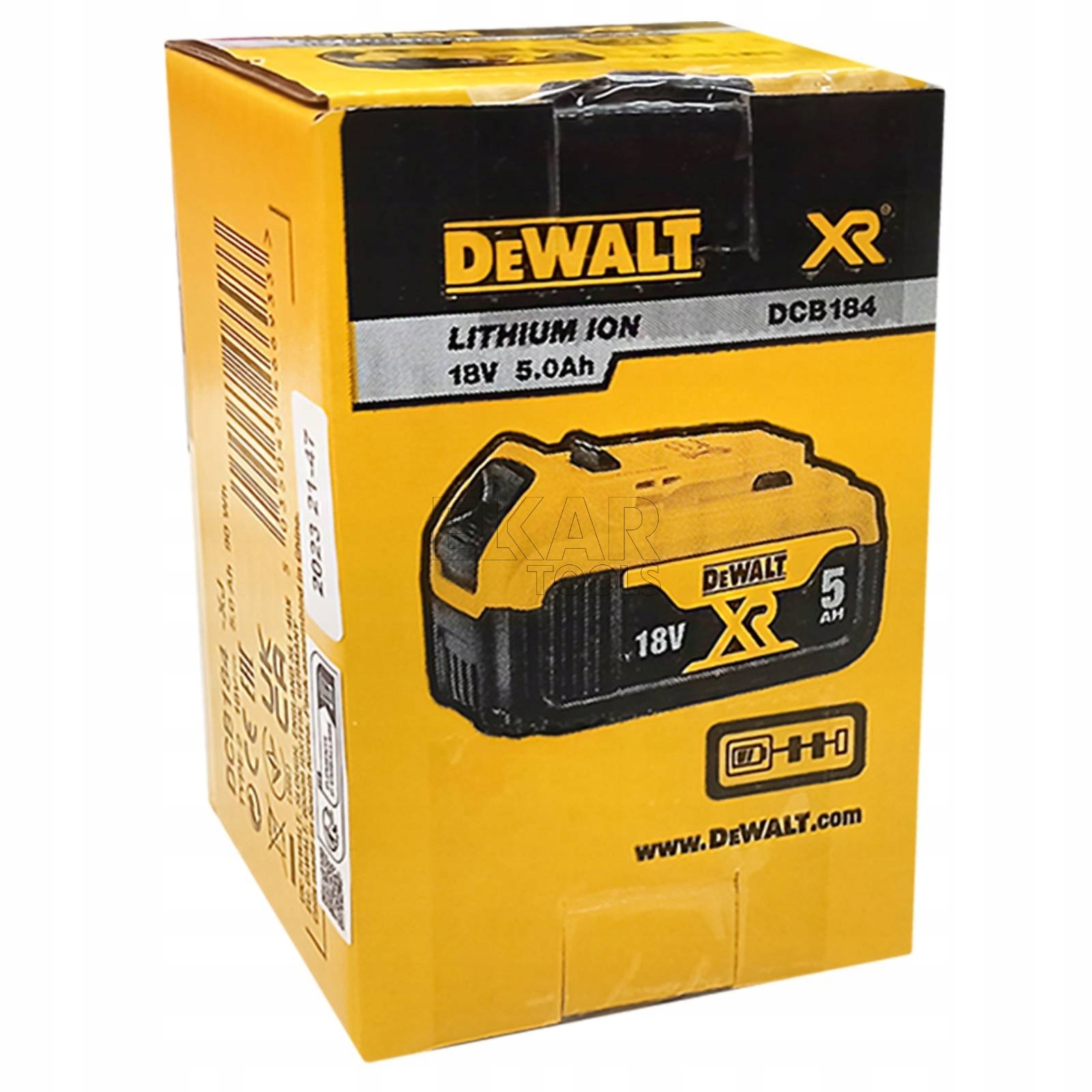 DeWalt bateria akumulator 5.0Ah 18V DCB184 Xr Oryginalna 2025r