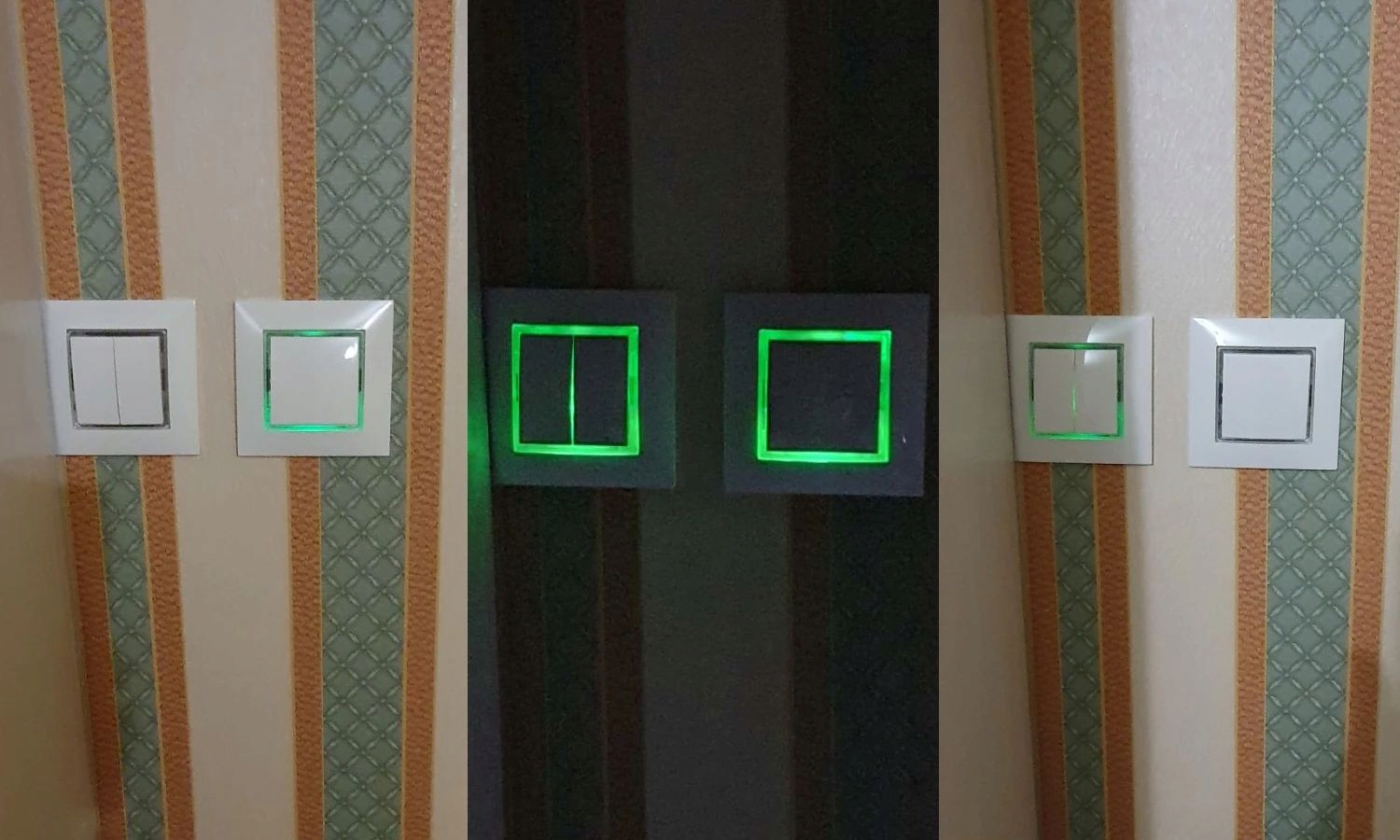 WŁĄCZNIK PODWÓJNY Z PODŚWIETLENIEM Kod producenta R-1U/00 + ŁP-2U/m/00 + ZP-2UC