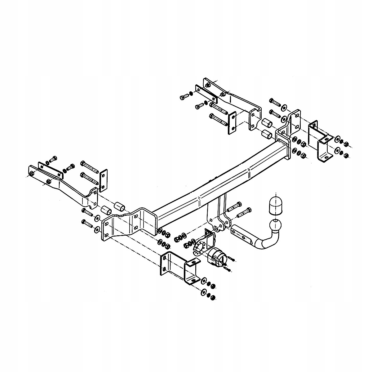 Hak holowniczy Mercedes E S211 Kombi 03-09 MODUŁ WIĄZKA 13 PIN GRATIS Nowy Producent Steinhof