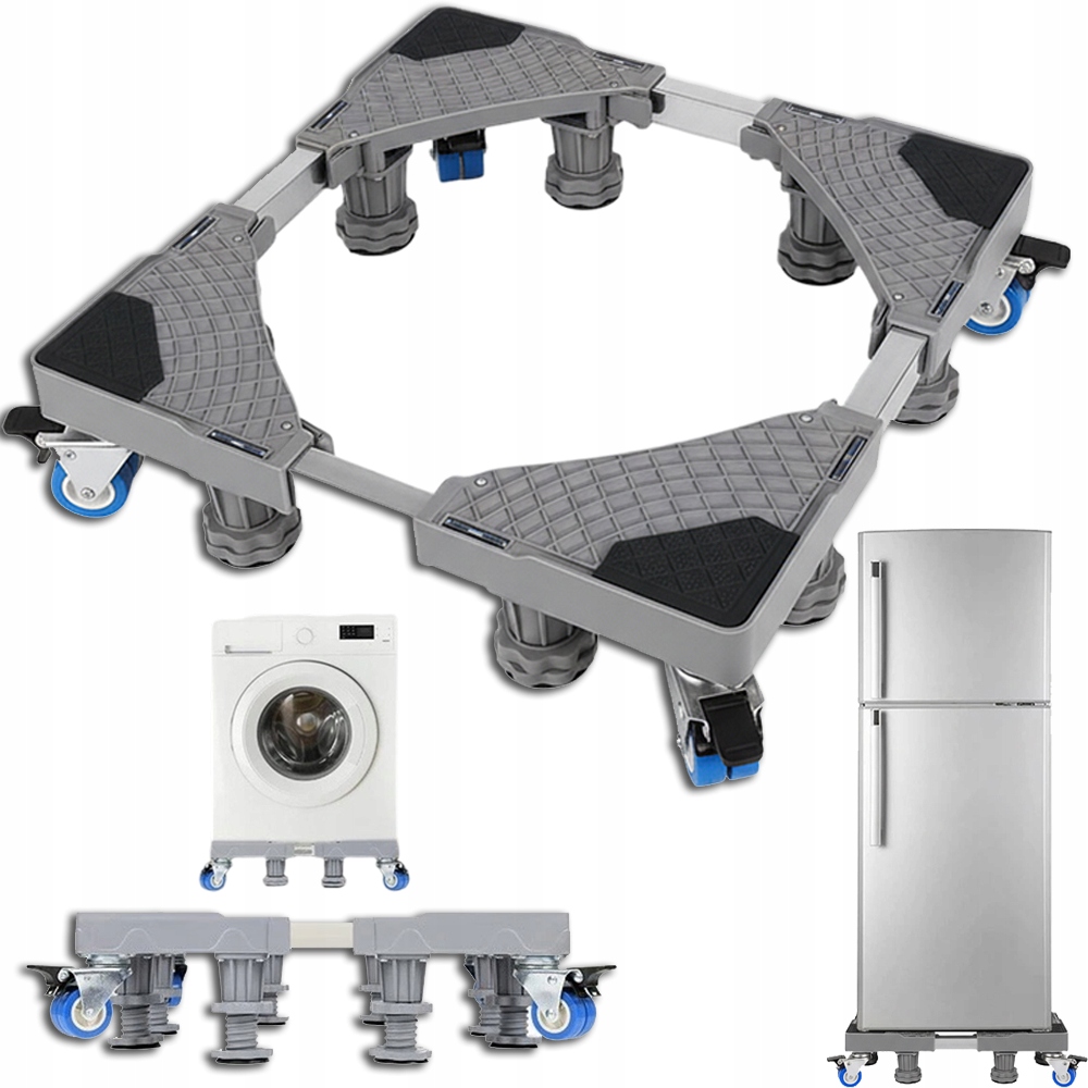 Podstawa Pralki Stojak Mobilny Pod Lodówkę Tłumienie Hałasu I Drgań 42-66CM
