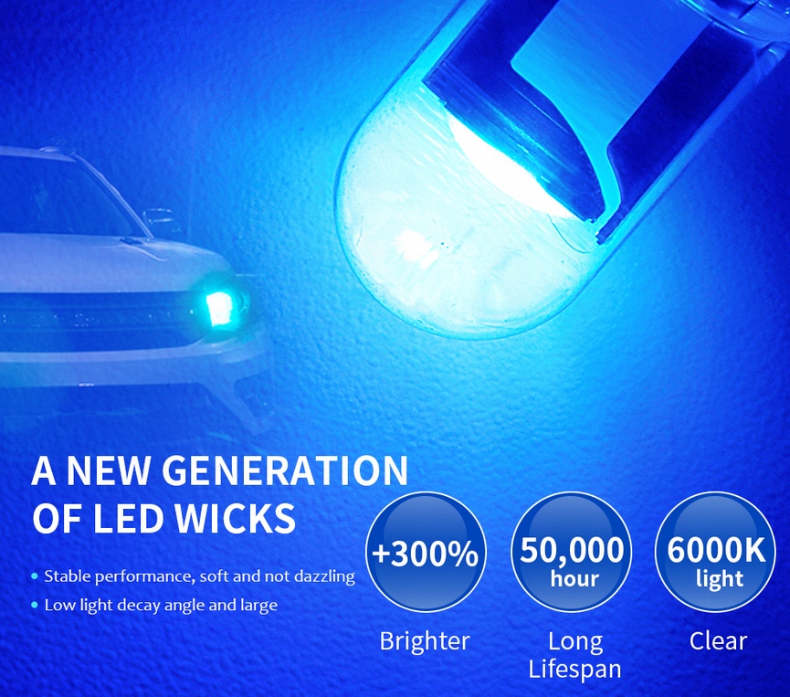 8x Żarówka LED W5W T10 COB TRANSPARENTNA Producent Inny