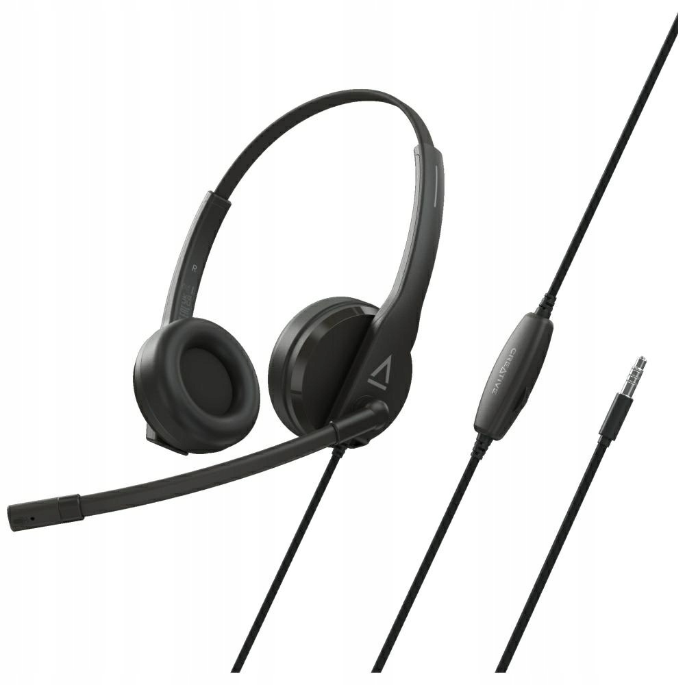 HS-230 Creative vezetékes fejhallgató Usb mikrofonnal, fekete