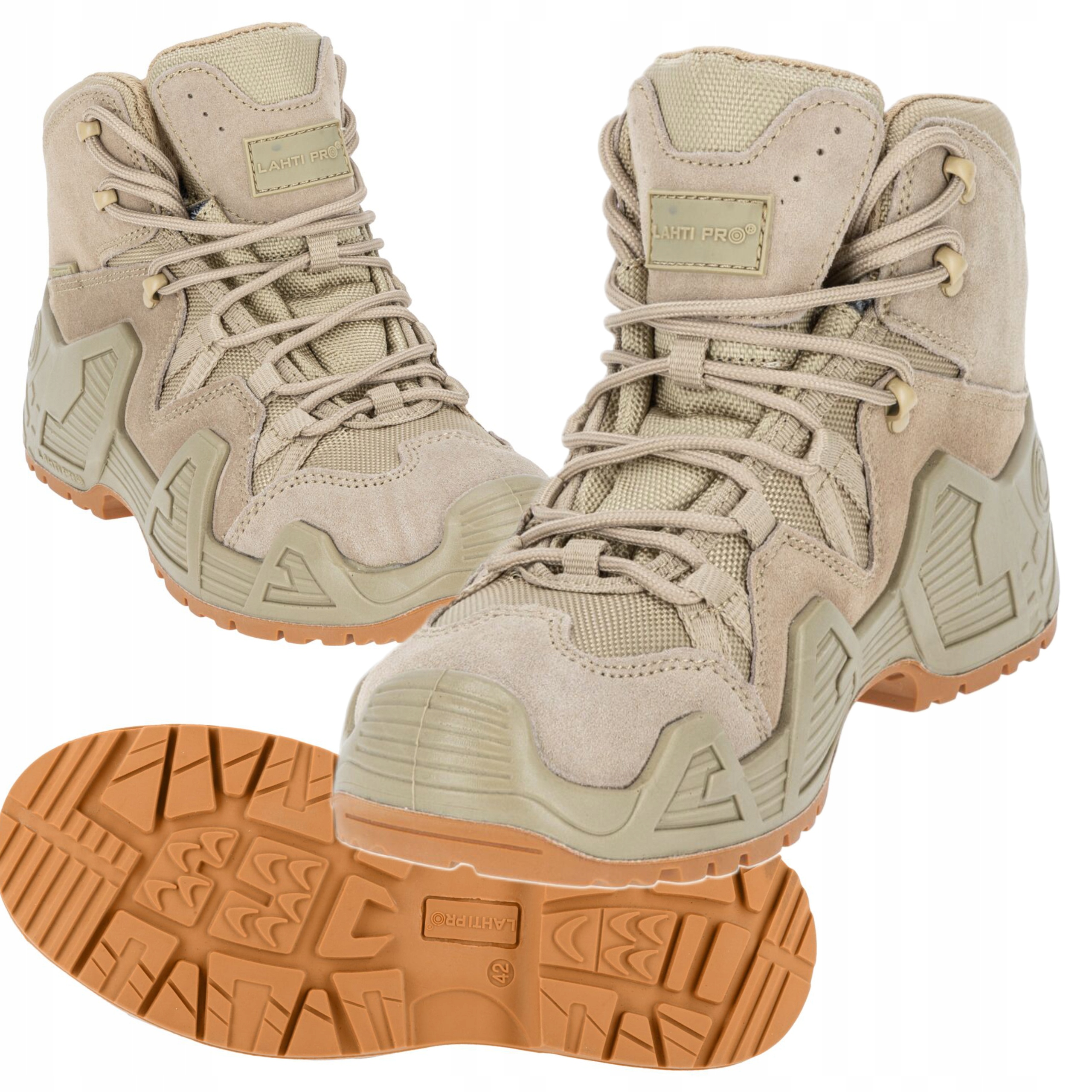 Lahti Pro Buty outdoorowe trzewiki trekkingowe beżowe L30126 rozmiar 40