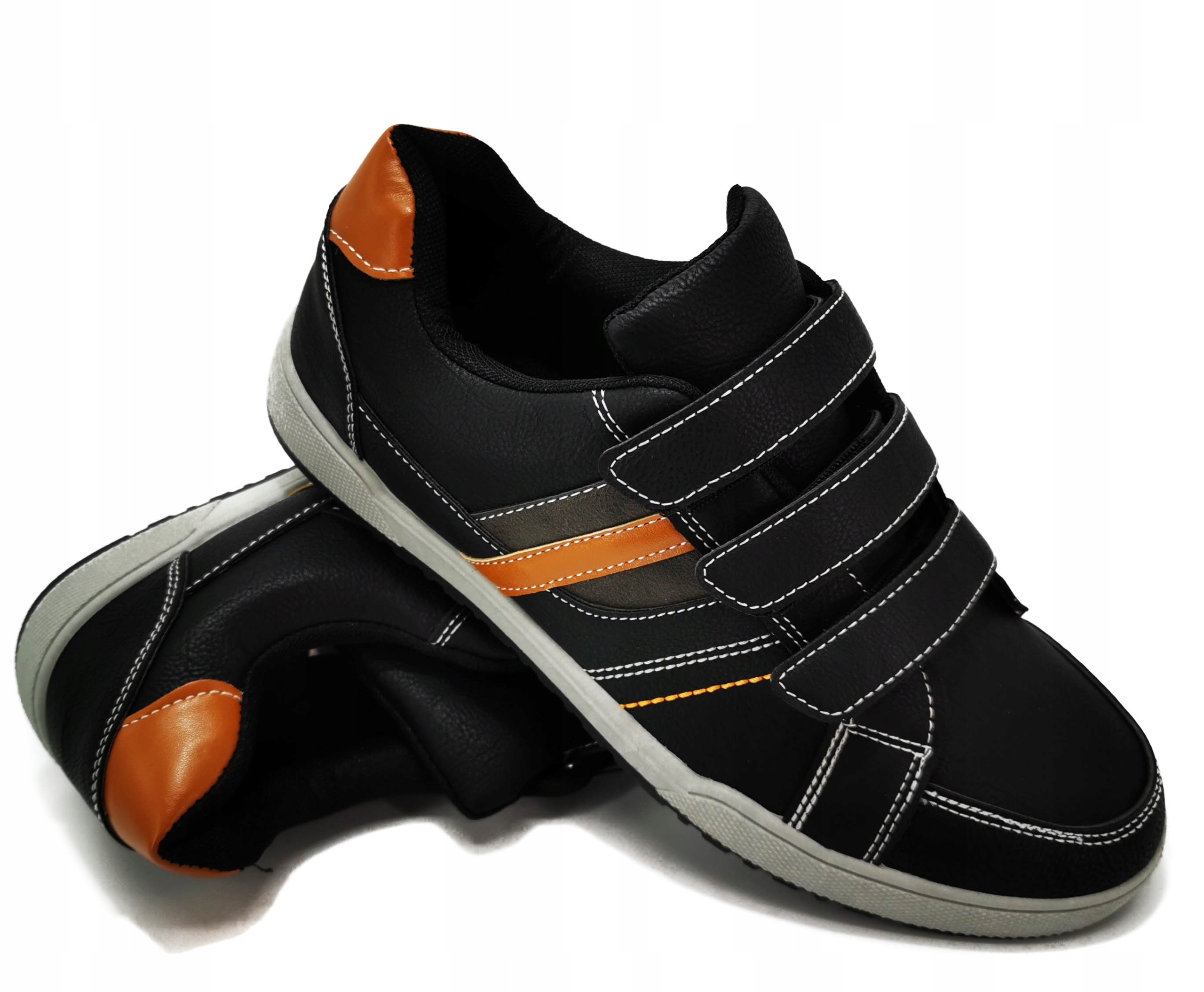 

Adidasy męskie buty Lekkie czarne na Rzepy wygodne