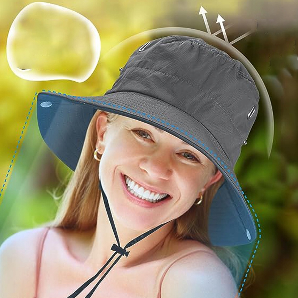 kapelusz przeciwsłoneczny męski szerokie rondo szary , kapelusz wędkarski Stan opakowania oryginalne