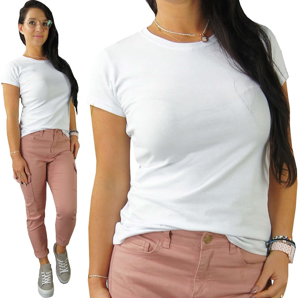 

Bluzka Bawełniana z Lycrą T-shirt Dopasowana B# XL