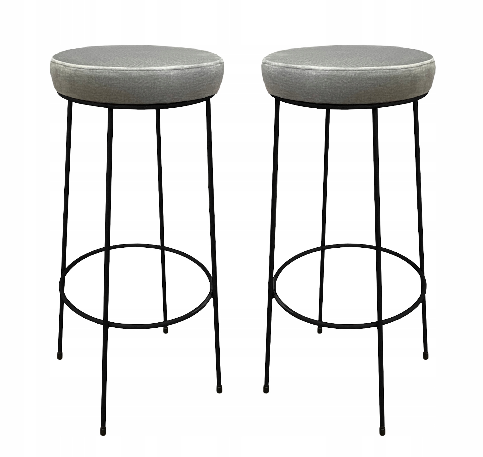 

2 x hoker wysoki taboret metal 75 cm jasnoszary 1P