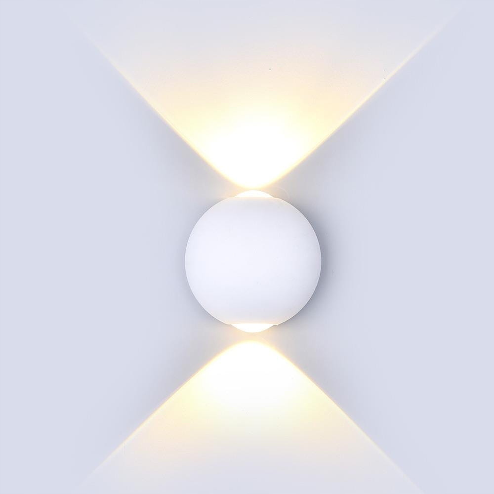 Led Nástěnná Lampa Kulatá Venkovní 6W IP65 660lm Bílá 4000K