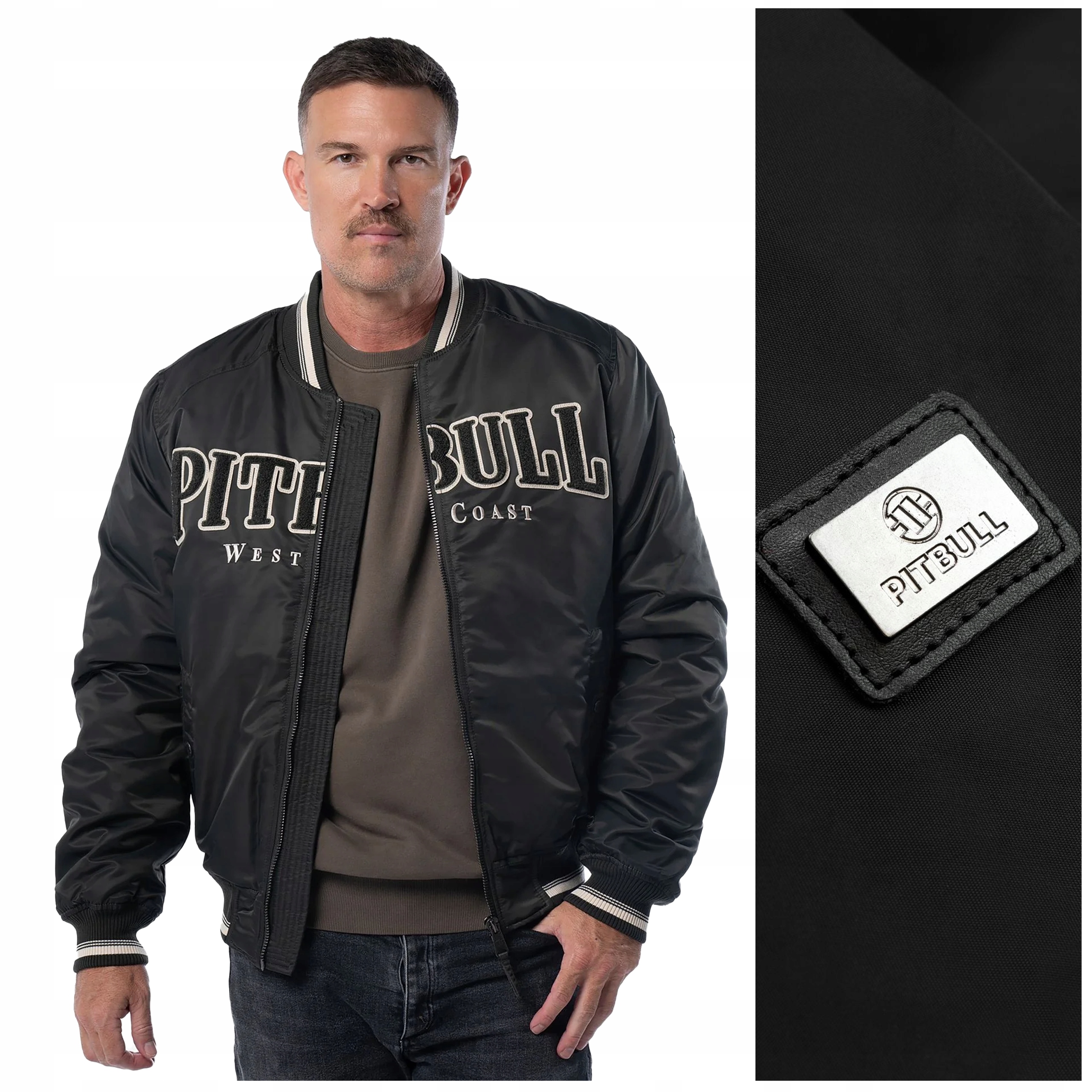 Přechodová baseballová bunda Pit Bull „detroit“ vel. 3XL, černá