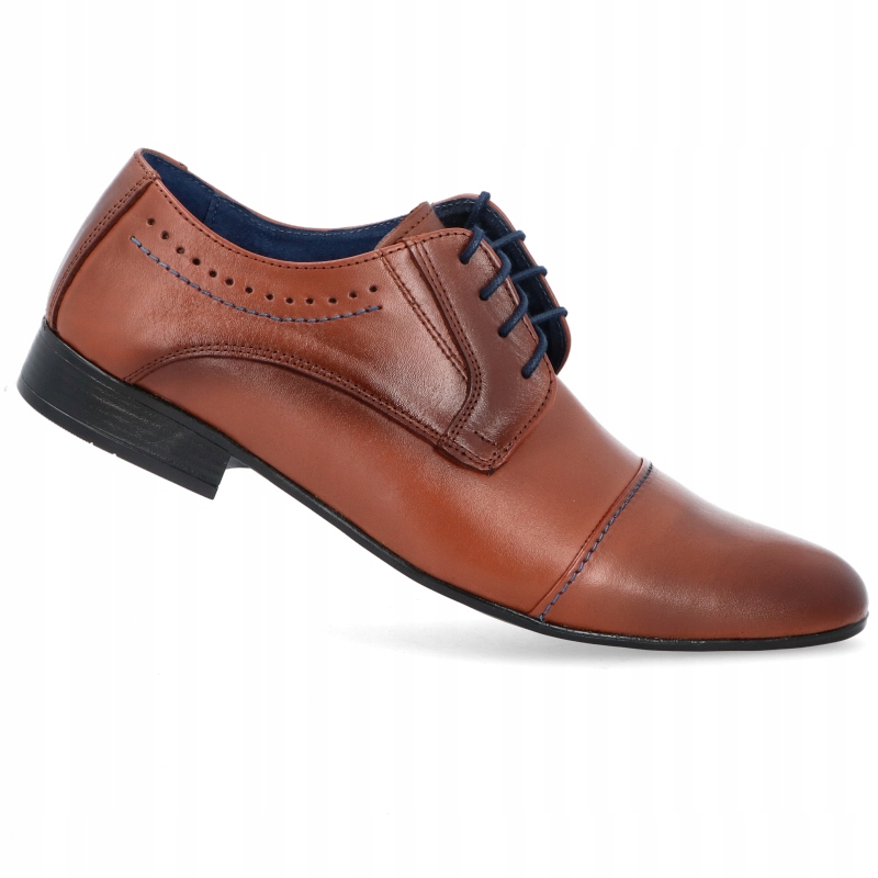 OBUWIE MĘSKIE WIZYTOWE SKÓRA 052 BRĄZOWE R 44 Kod producenta 052 BR