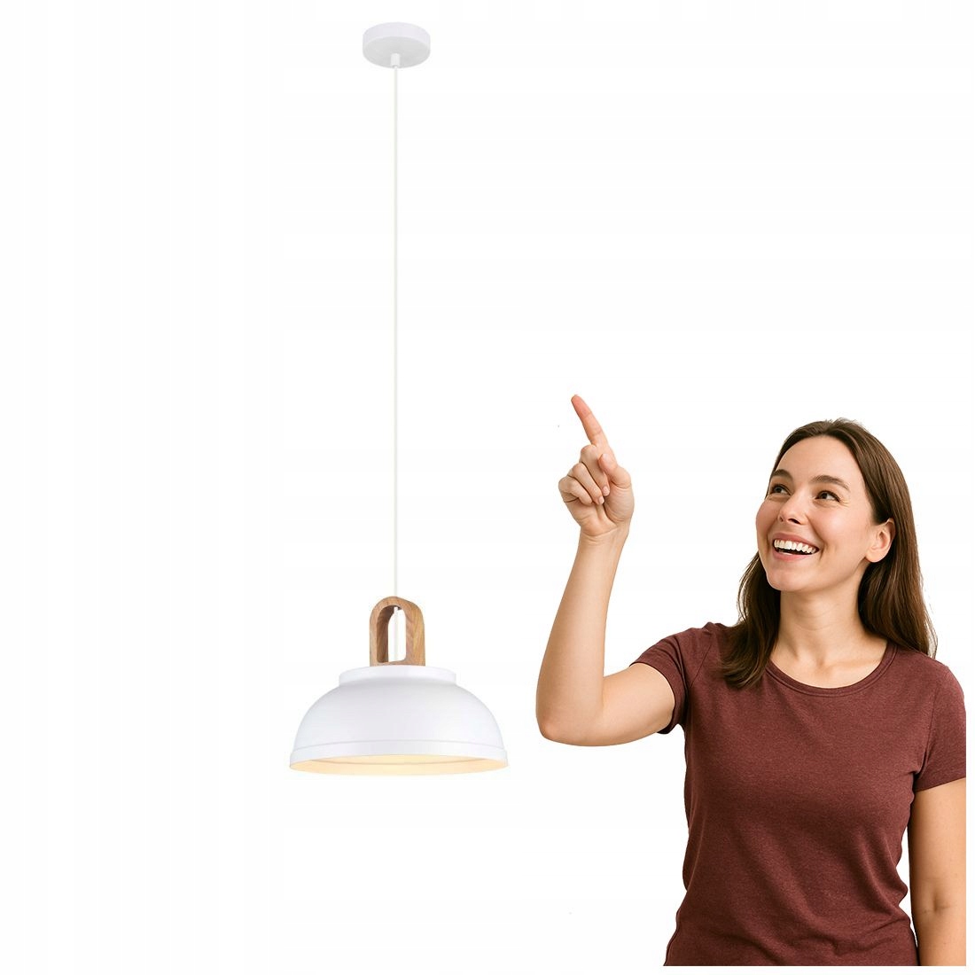 Moderná závesná lampa biela Danito Italux