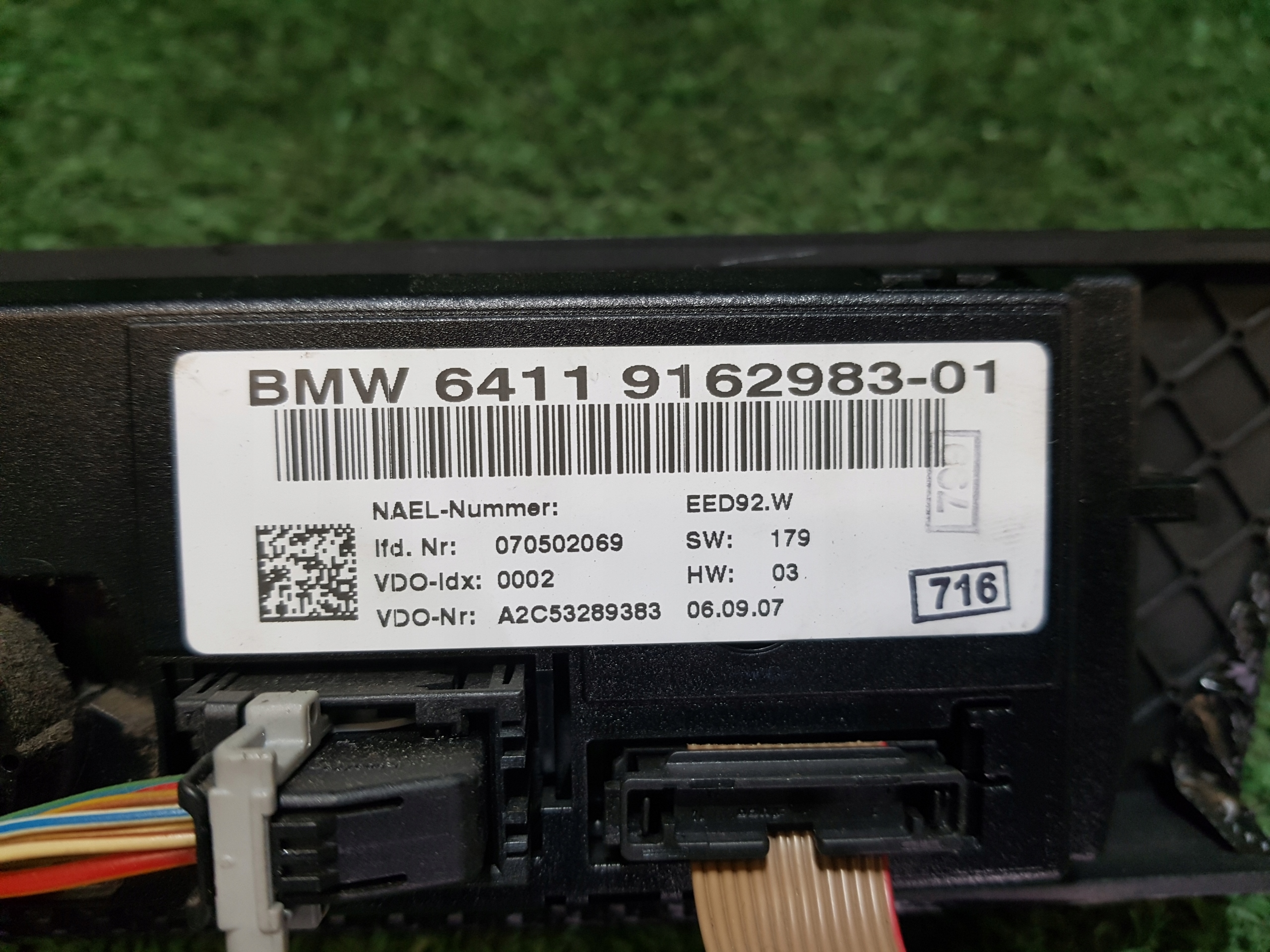 control panel air conditioning devices BMW E91 64119162983-01