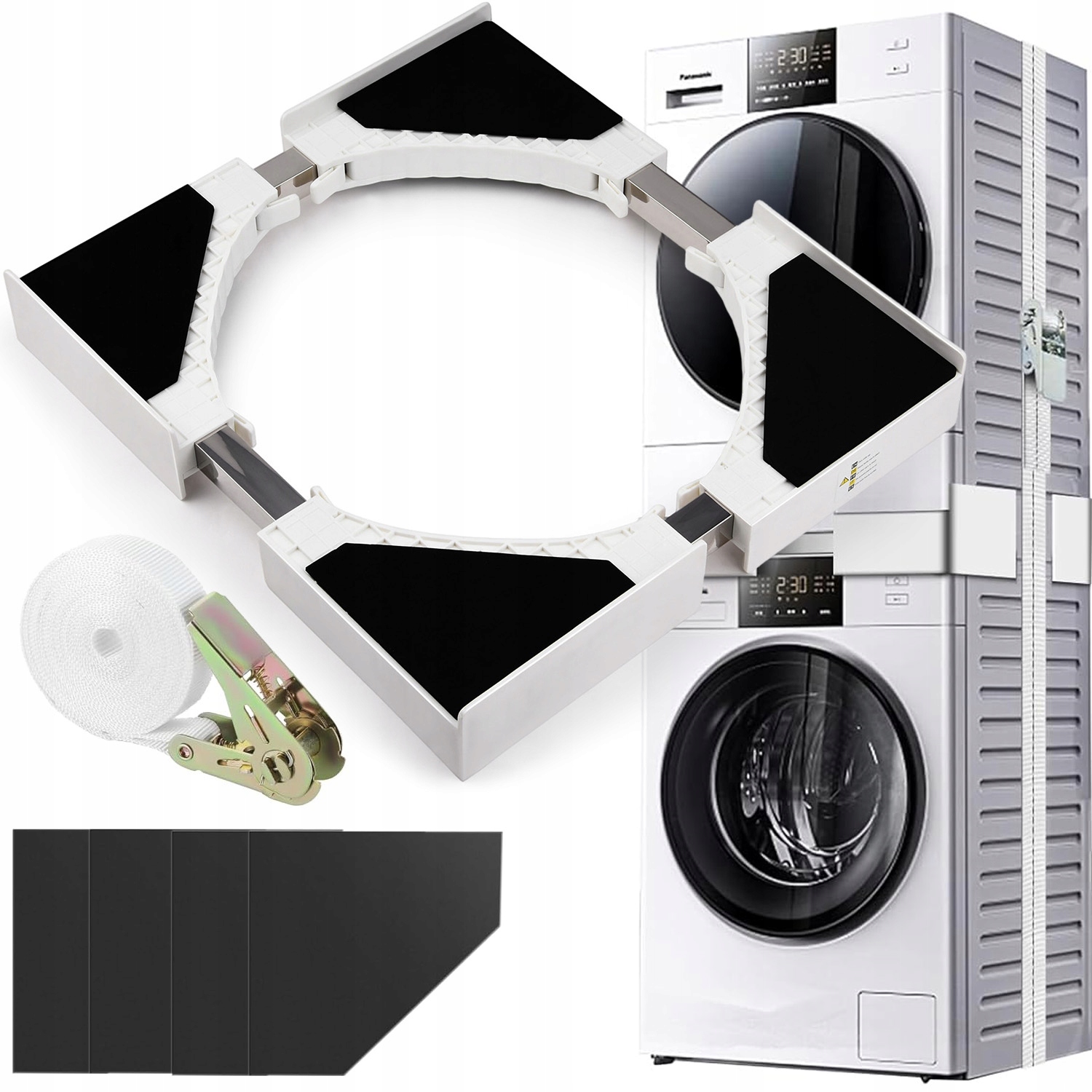 Łącznik Pralki Z Suszarką Regulowany W Zakresie 46-66CM+ANTYWIBRACYJNA Pas