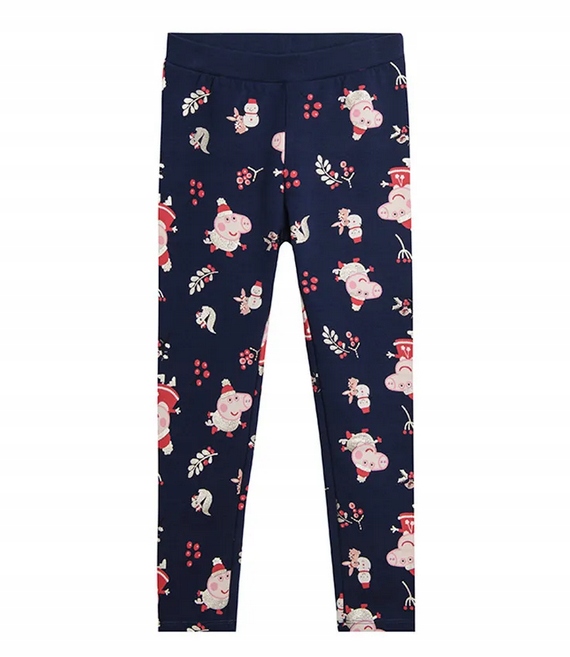 COOL CLUB Jegginsy legginsy świąteczne Świnka Peppa r. 98