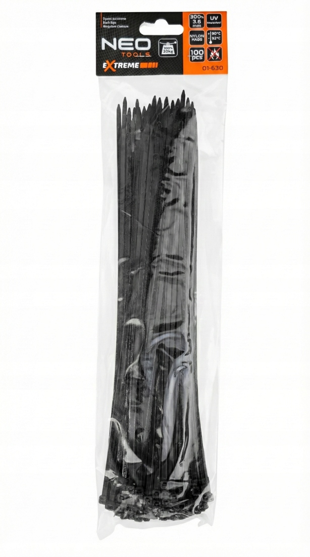 Opaski zaciskowe mocne Extreme 36 × 300mm czarne 100 szt. Neo