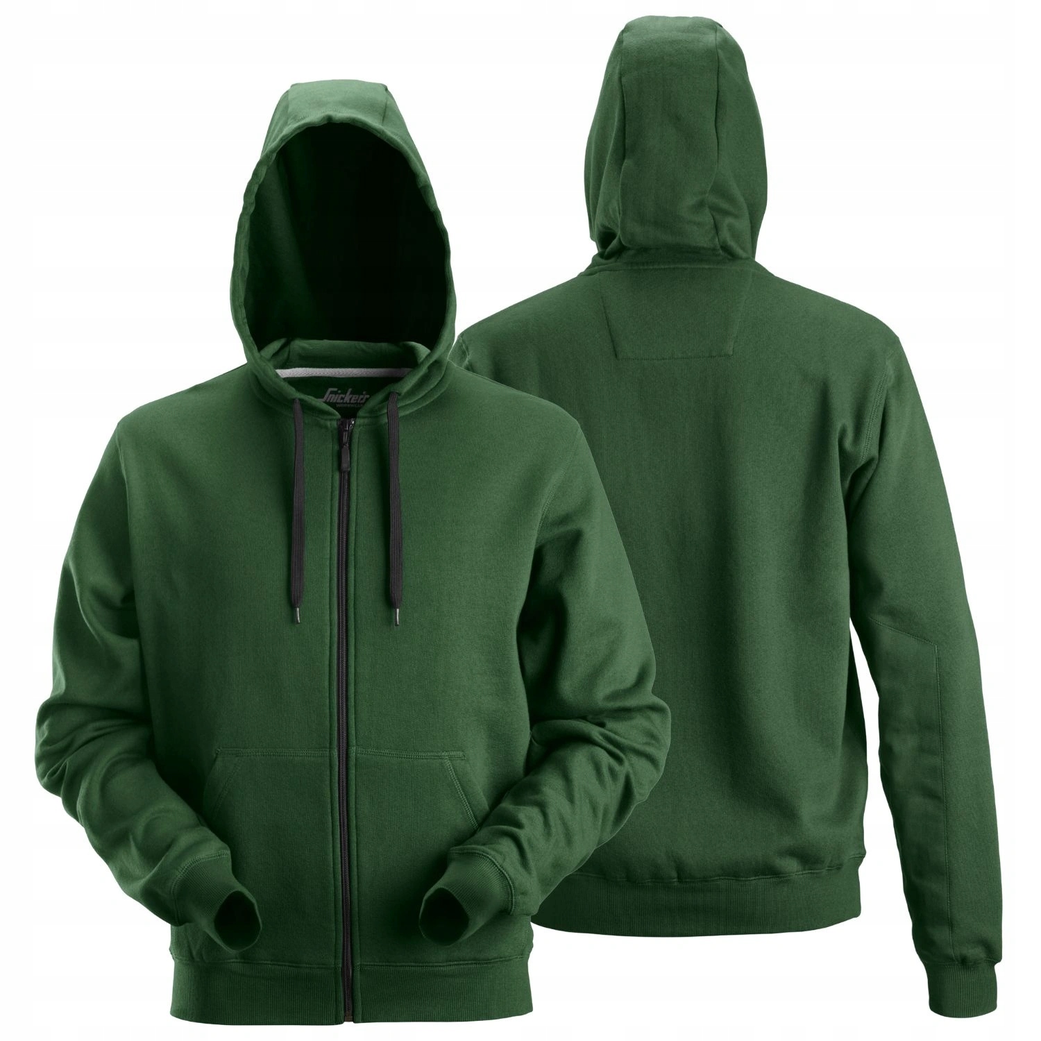 Bluza robocza z kapturem męska rozpinana Snickers 2801 zielona XL