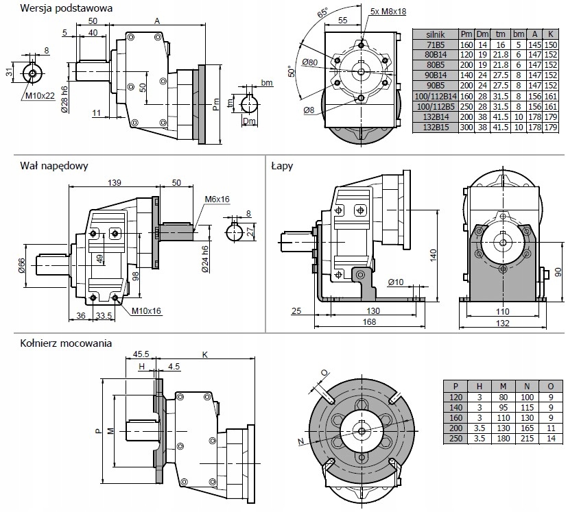 Przekładnia walcowa-liniowa HM-281 71B5-112B5 Marka inny