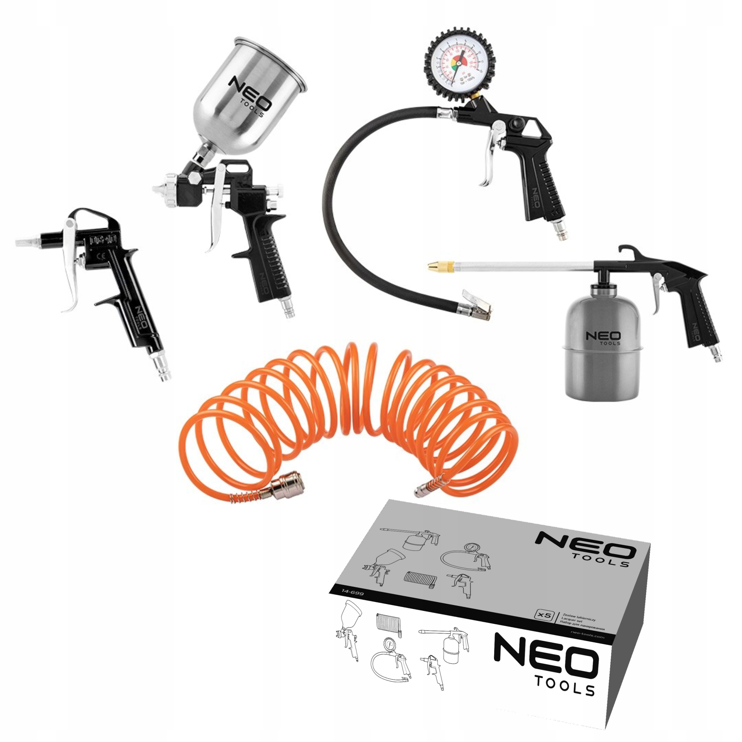 NEO ZESTAW PNEUMATYCZNY 5el. LAKIERNICZY MALOWANIA EAN (GTIN) 5907558452068