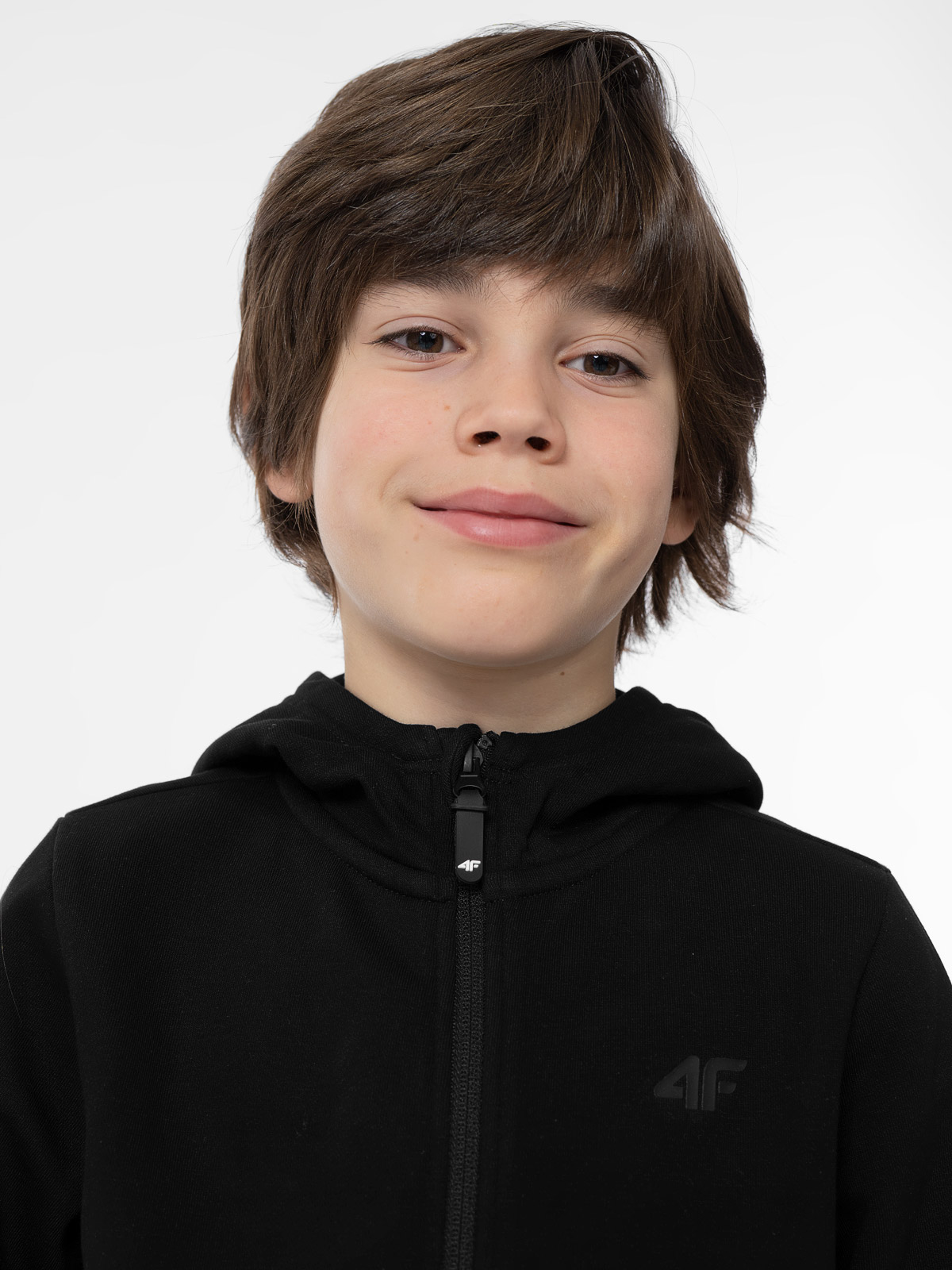 4F BLUZA CHŁOPIĘCA DRESOWA SPORTOWA Z KAPTUREM ROZPINANA Kod producenta 4FJAW23TSWSM627
