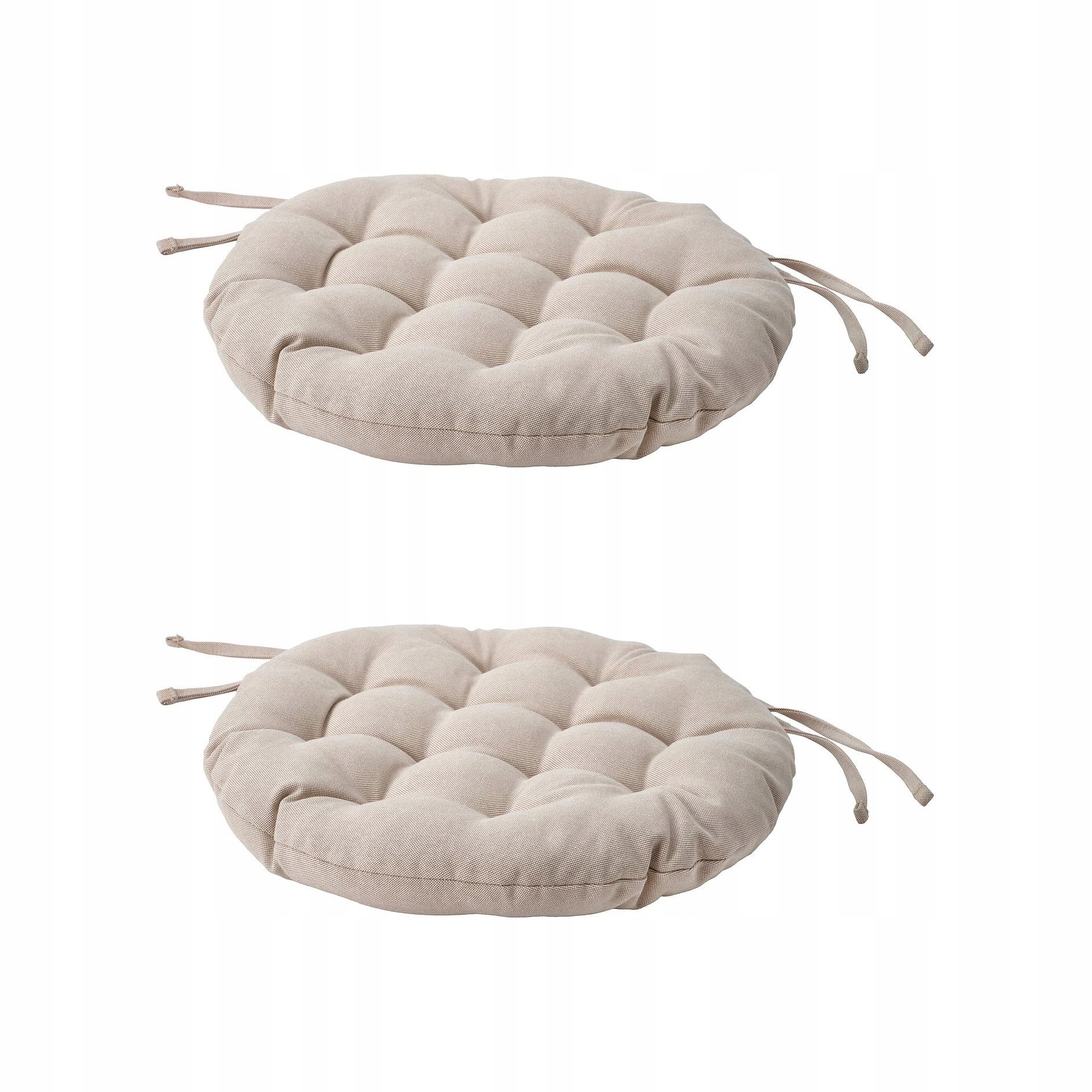 2 ks Polštář na židli 38 cm bezový s stužkami Vippart