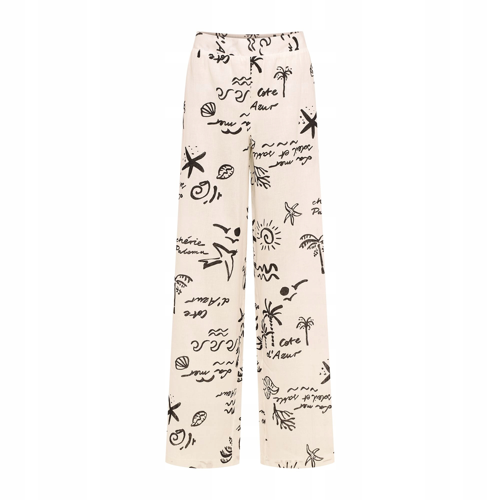 Spodnie damskie plażowe Azzurro Esotiq kremowy M