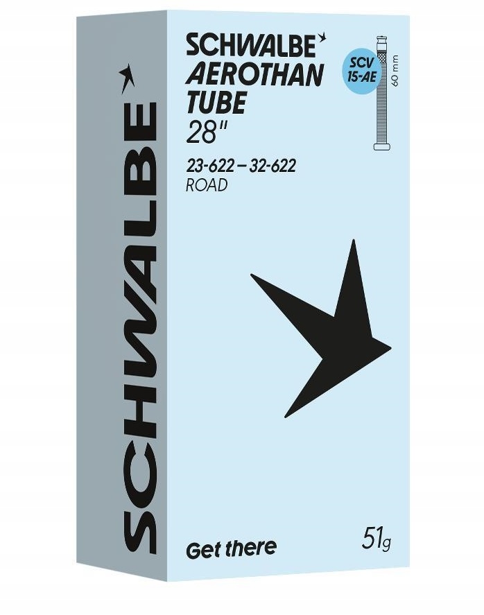 Cyklistická duše Schwalbe Aerothan Scv 15-AE 28 23–32 mm Presta 60 mm