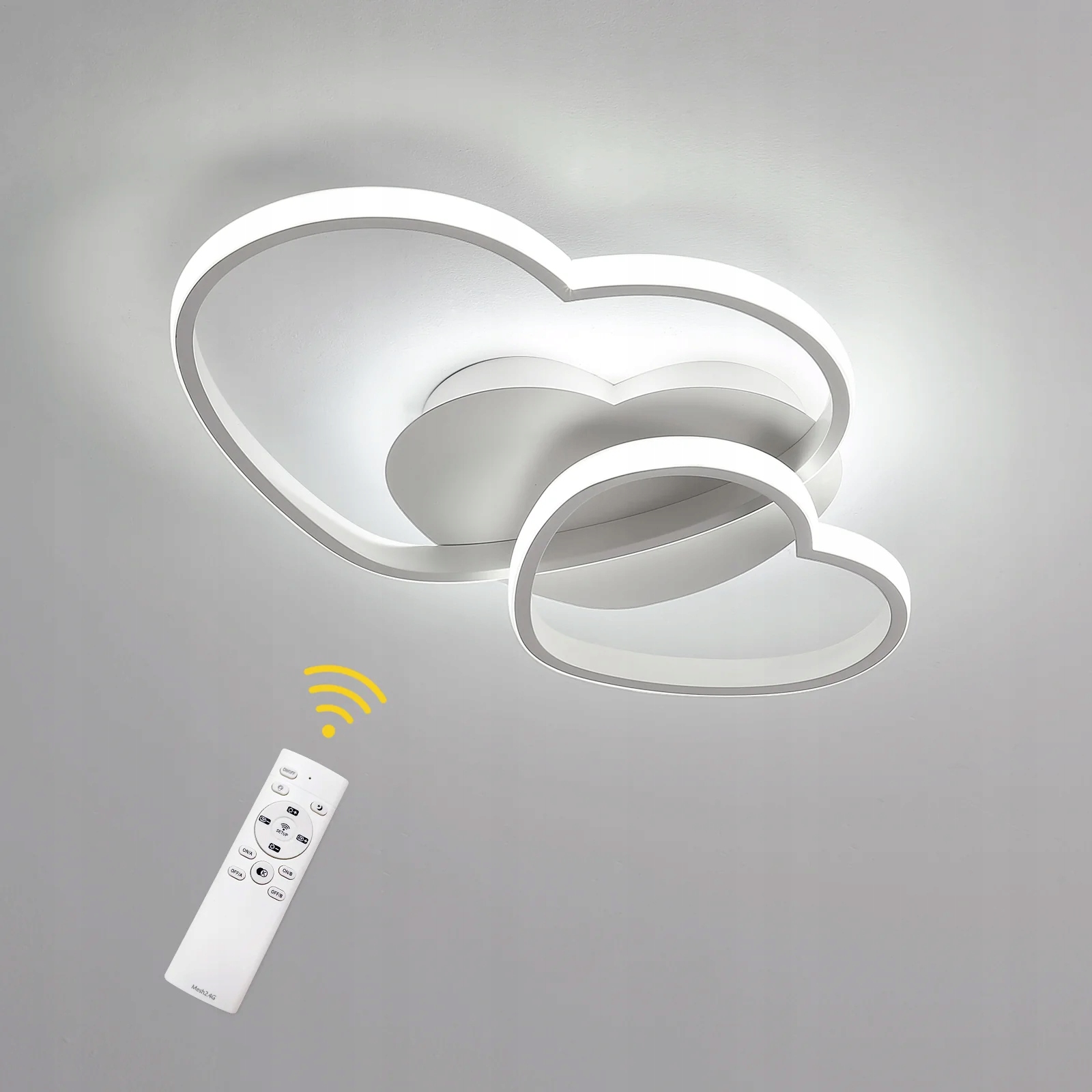Led stropní závěsné svítidlo bílé moderní do obývacího pokoje stmívatelné dálkové ovládání 48W