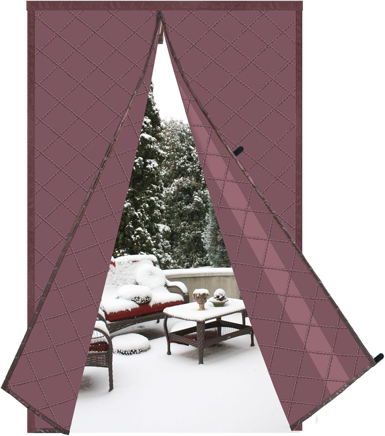 Kurtyna Zasłona Termiczna Izolacyjna Na Magnes Do Drzwi 70x240cm Solidna