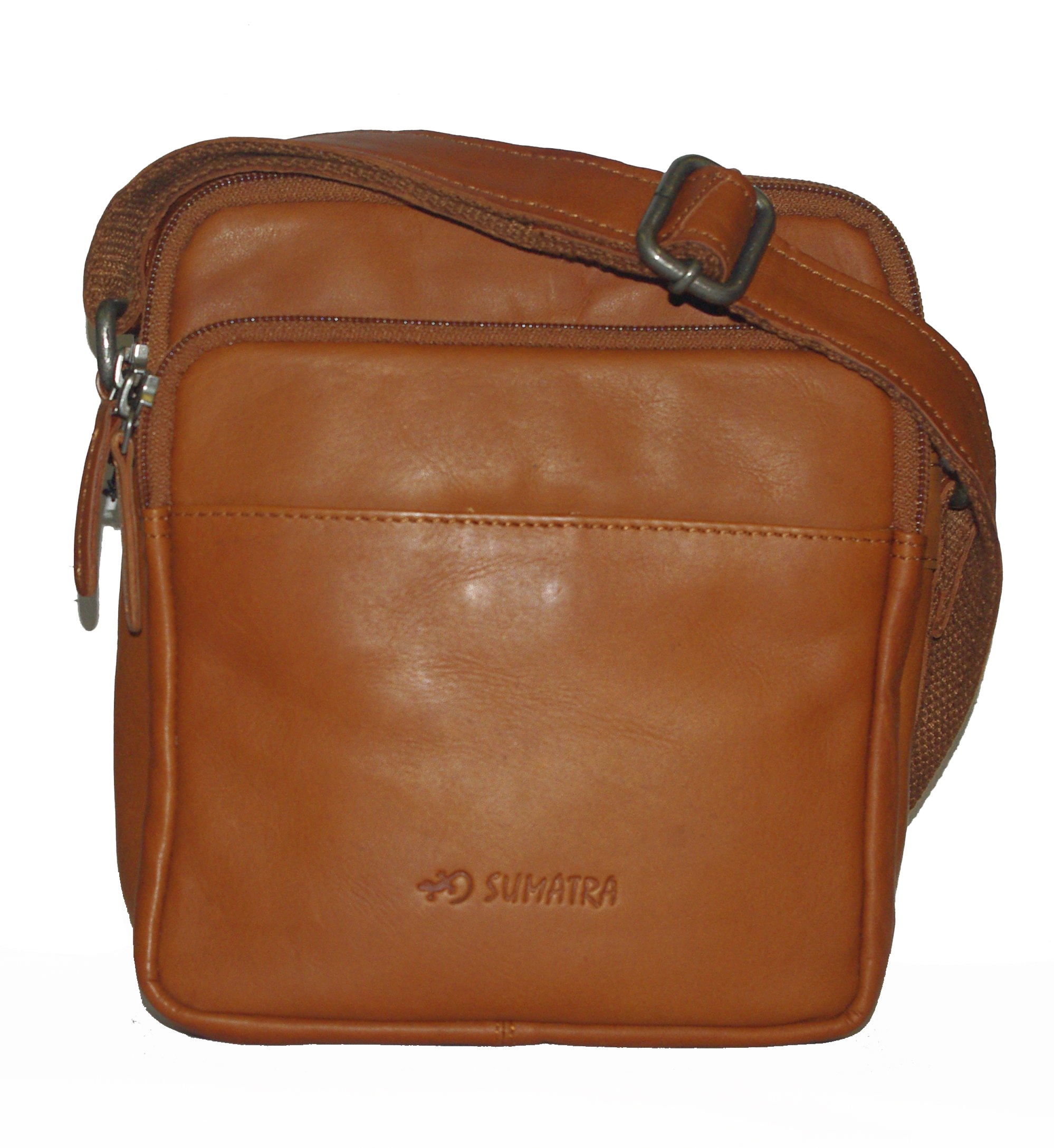 Sumatra pánská kožená kabelka přes rameno dvoukomorová