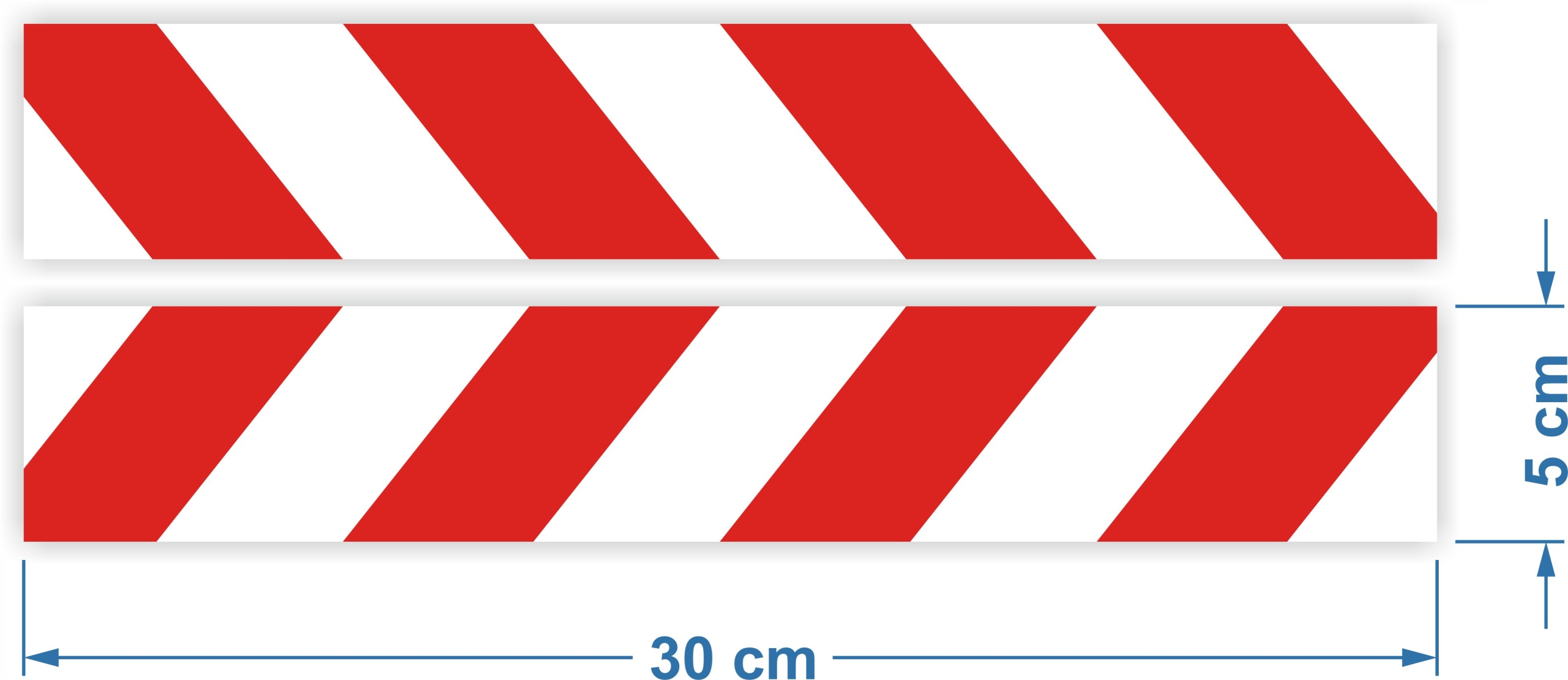 NAKLEJKI PASY OSTRZEGAWCZE ODBLASKOWE 5x30cm