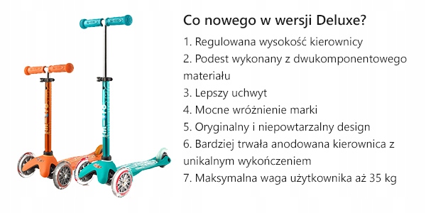 Hulajnoga Mini Micro Deluxe LED - Red Marka Micro