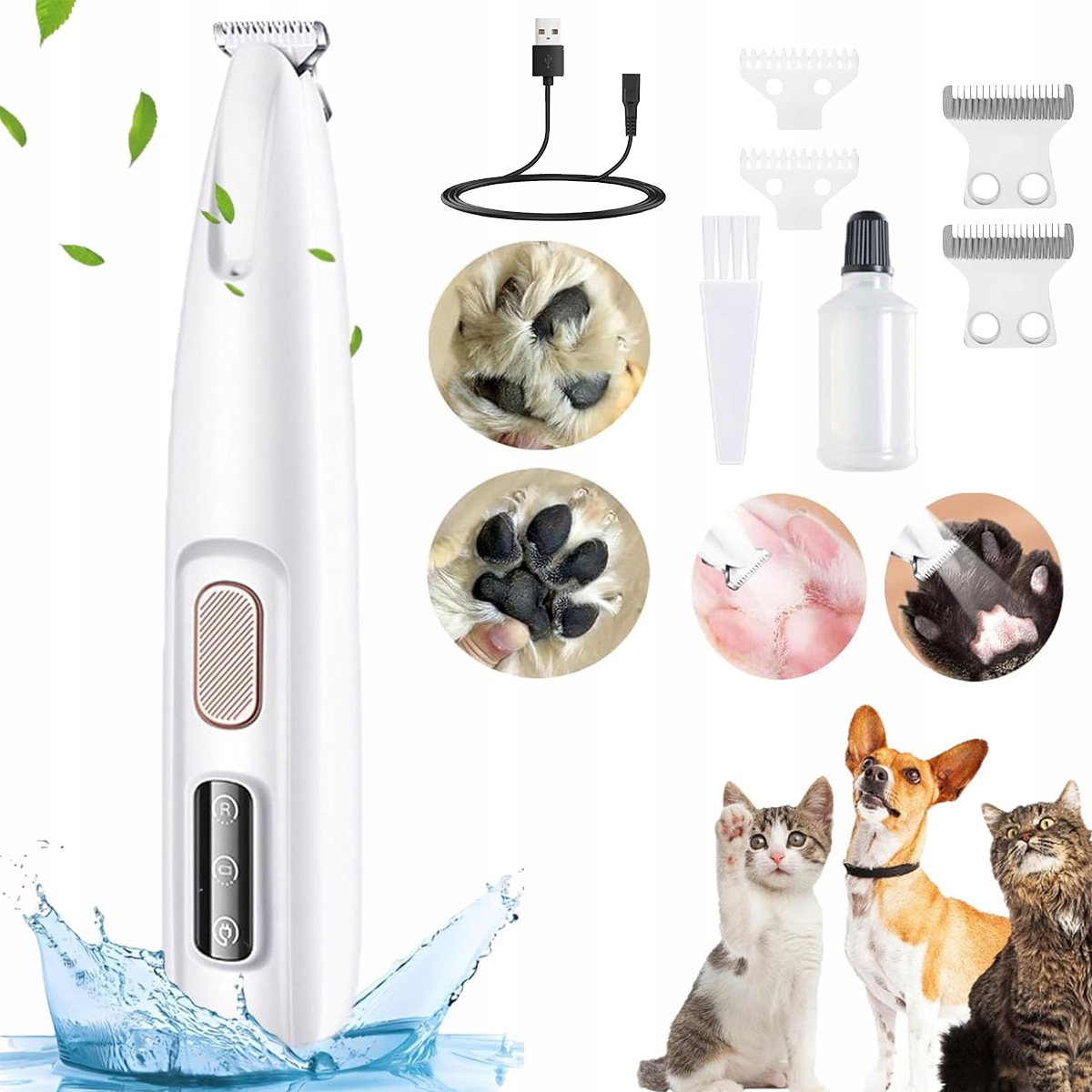 Levně Strojek na stříhání psa a kočky Holení pro psy Profesionální Tichá sada