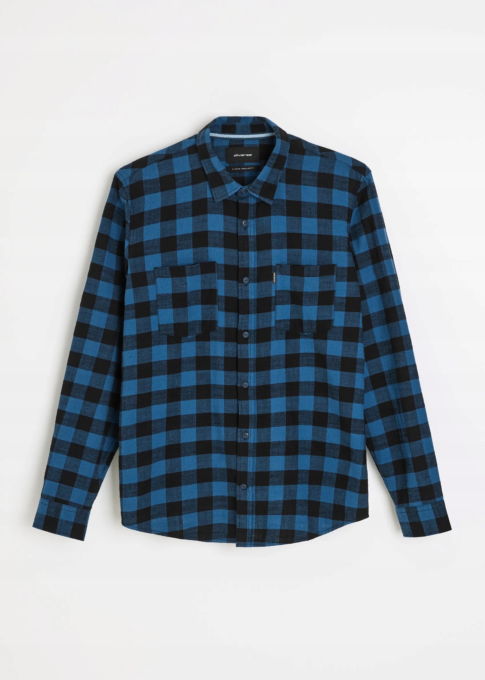 Koszula męska w kratę Diverse Jaggerz Lg Niebieski-Czarny XL
