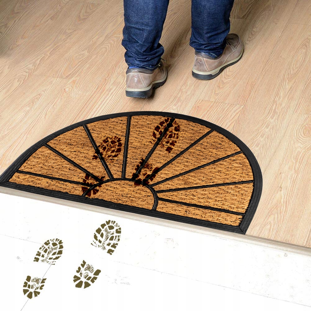 WYCIERACZKA ZEWNĘTRZNA PÓŁOKRĄGŁA KOKOS BUTY 40x60 Marka Deco4Home