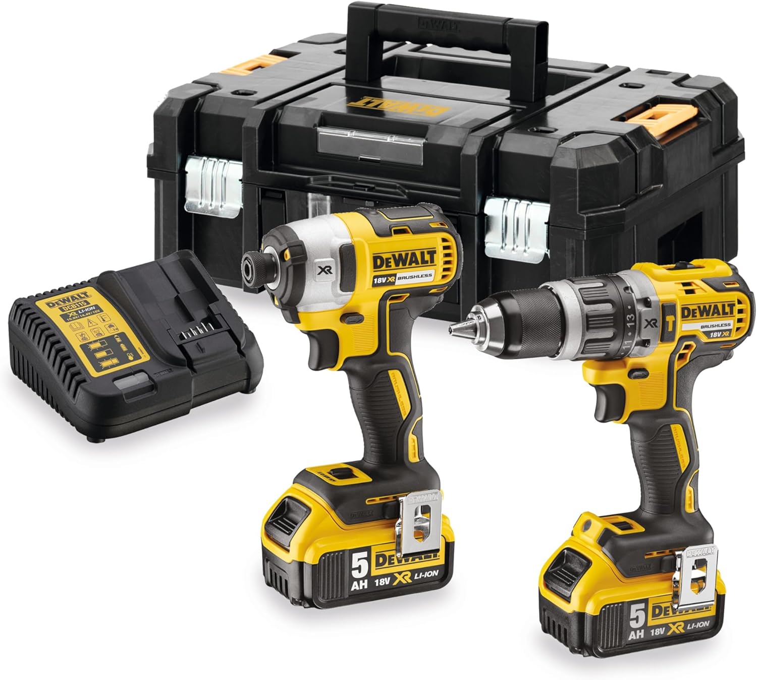 Wkrętarka zakrętarka 18V DCD796+DCF887 2x5Ah Tstak DeWalt DCK266P2T
