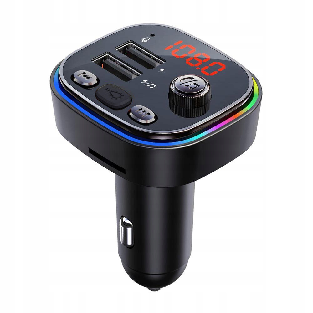 Wielofunkcyjny transmiter bluetooth nadajnik samochodowy Fm ładowarka Usb