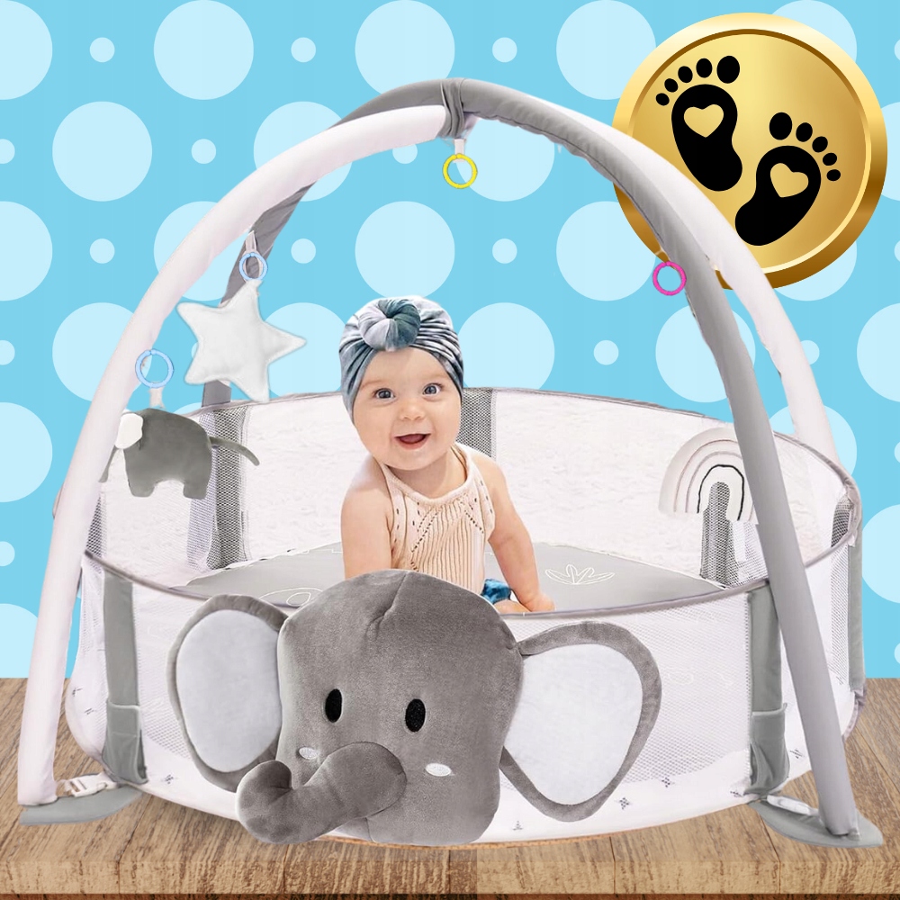 EDUCATIONAL MAT FOR BABIES INTERACTIVE 4in1 ELEPHANT BALLS PLUSH TOYS Brand NiceKids